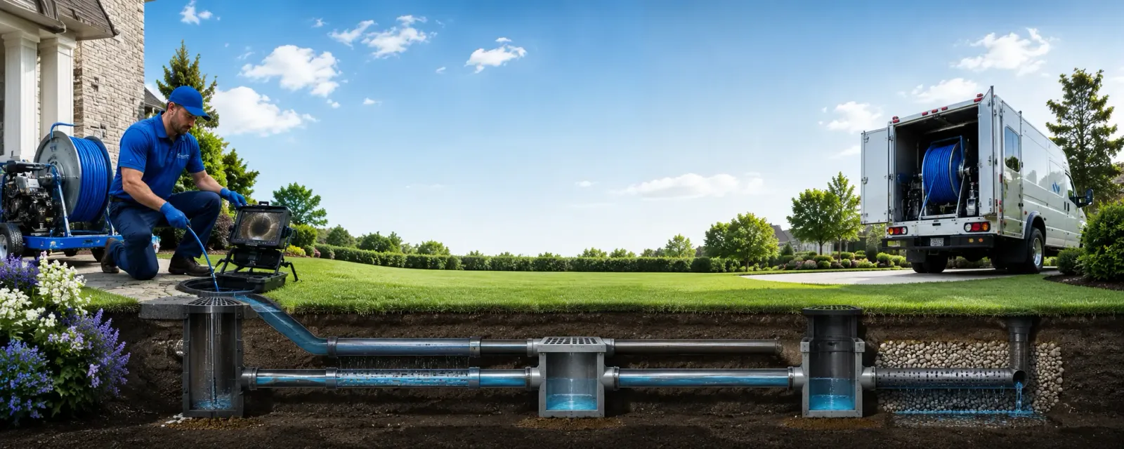 Outdoor drain cleaning information for Falls Mills, VA